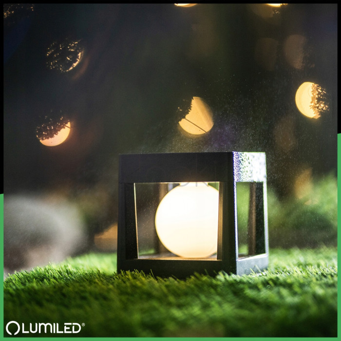 Сонячний садовий LED світильник Lumiled KWADRUS 3000K, для стовпів огорожі, паркану та тераси, IP44