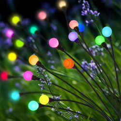 Солнечный садовый LED светильник RGB 70 см, декоративный светильник «Одуванчик», LUMILED TULIO