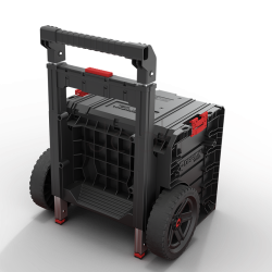 Ящик для інструментів на колесах Qbrick System PRO Cart 2.0 Plus Drawer 2 — 2 висувні шухляди, телескопічна ручка