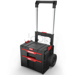 Ящик для інструментів на колесах Qbrick System PRO Cart 2.0 Plus Drawer 2 — 2 висувні шухляди, телескопічна ручка