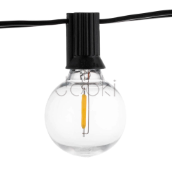 Сонячна гірлянда 30 LED-ліхтариків з пультом, зарядка USB, довжина 15м, тепле світло 2700 K, IP44, Lumiled CALLIS
