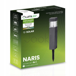 Набор садовых ландшафтных LED-столбиков 4шт Lumiled Naris — нейтральный свет 4000K, автоматическое включение, IP44