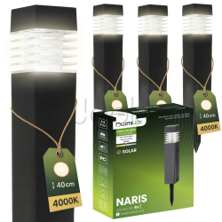Набор садовых ландшафтных LED-столбиков 4шт Lumiled Naris — нейтральный свет 4000K, автоматическое включение, IP44