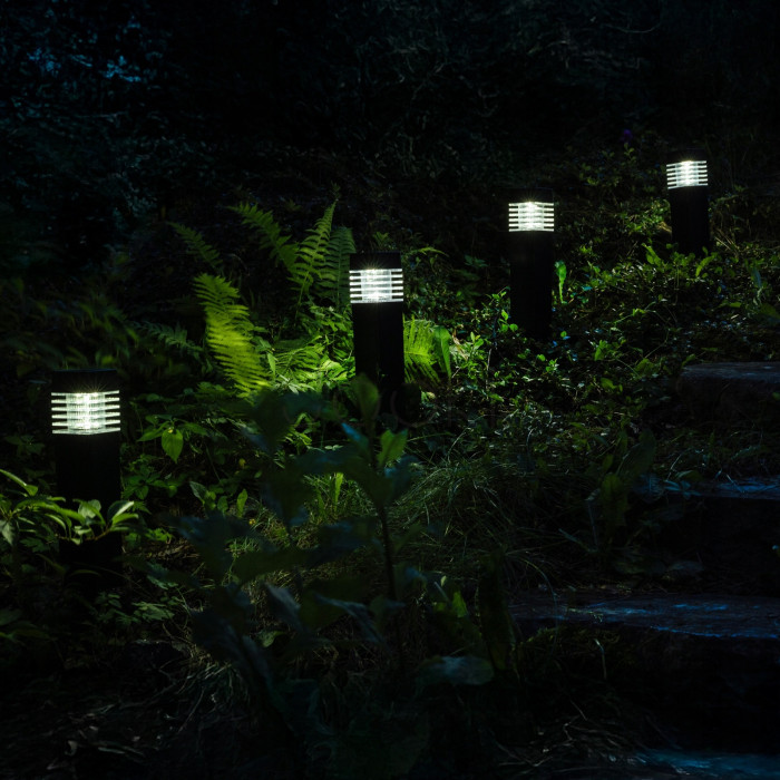 Набор садовых ландшафтных LED-столбиков 4шт Lumiled Naris — нейтральный свет 4000K, автоматическое включение, IP44
