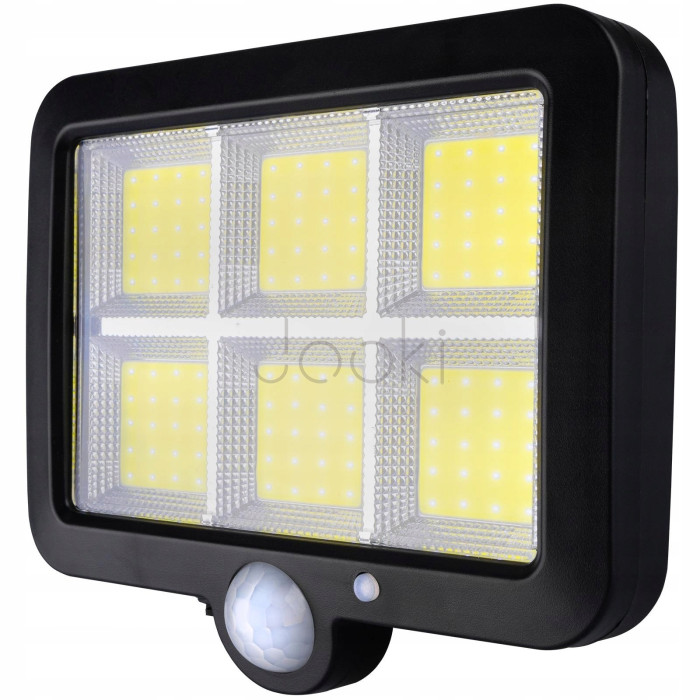 Солнечный LED‑прожектор Lumiled DECRO, 5Вт 800лм, с датчиком движения и сумерек — IP44, холодный белый свет 6500K