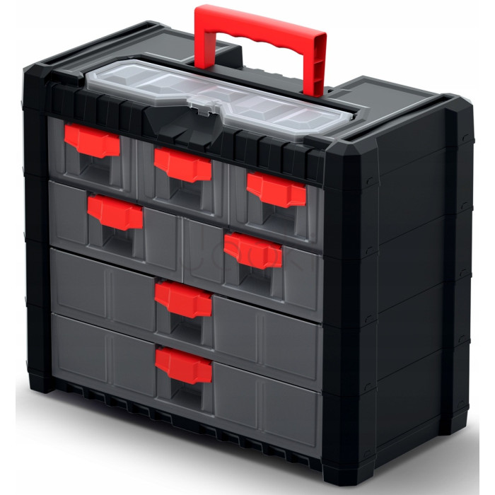 Органайзер Kistenberg Multicase Cargo KMC401 — 400×200×326 мм, 3 малих + 2 середніх + 2 великих ящика
