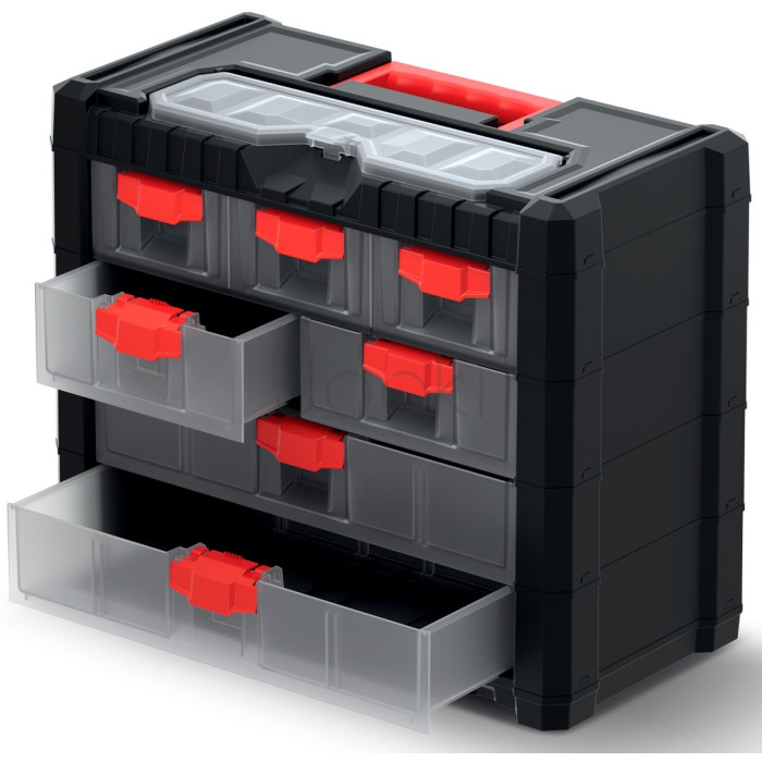 Органайзер Kistenberg Multicase Cargo KMC401 — 400×200×326 мм, 3 малих + 2 середніх + 2 великих ящика