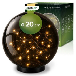 Садовий світильник-куля на сонячній батареї Lumiled GLORIS, 20 см, 3000K, IP44
