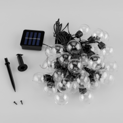 Сонячна гірлянда 30 LED-кульок, 10,60 м, тепле світло 3000K, IP44 Lumiled GLADI 2