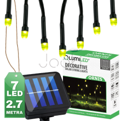 Декоративна сонячна гірлянда Lumiled ORNIS 7 LED-діодів — ефект “світлячків”, тепле світло 3000K, IP44