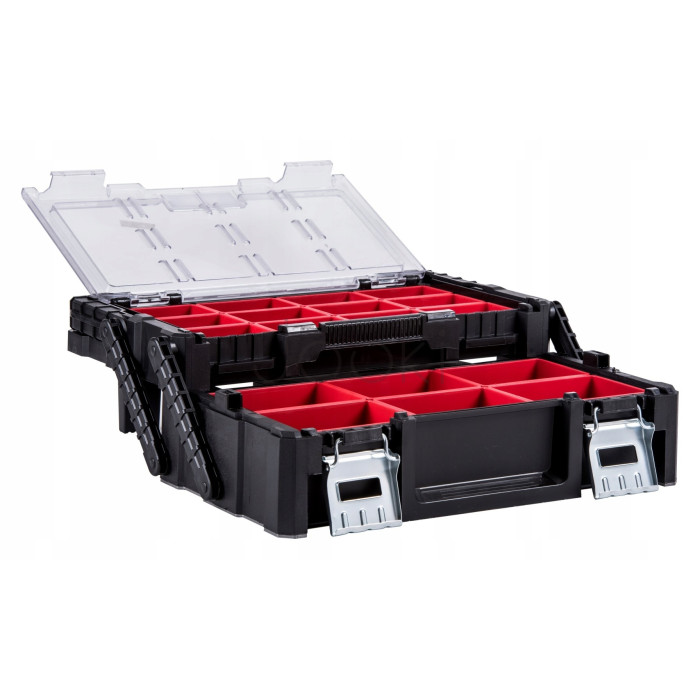 Ящик-органайзер Keter Cantilever Organizer 18" с 18 съемными контейнерами и двухуровневым открыванием