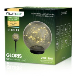 Садовый светильник-шар на солнечной батарее Lumiled GLORIS, 30 см