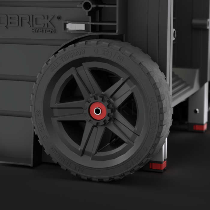 Ящик для инструментов на колесах Qbrick System PRO Cart 2.0 Plus Drawer 3 — 3 выдвижных ящика, телескопическая ручка