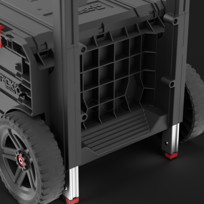Ящик для инструментов на колесах Qbrick System PRO Cart 2.0 Plus Drawer 3 — 3 выдвижных ящика, телескопическая ручка