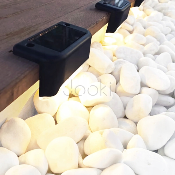 Комплект из 4 солнечных светильников Lumiled серии STICO — нейтральный белый свет 4000K, монтаж для лестницы/террасы, защита IP44