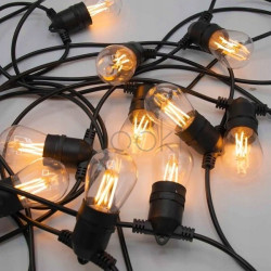 Сонячна гірлянда SuperLED Soli 10 м — 10 LED лампочок, тепле світло, водозахист IP65, пульт, зарядка USB