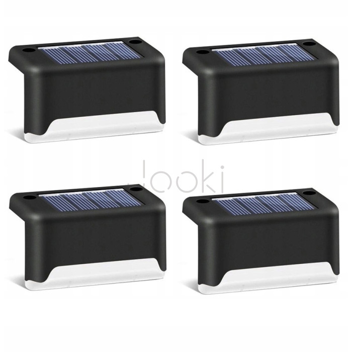 Набор из 4 солнечных садовых фонарей SuperLED – автономное LED освещение для лестниц, террас и дорожек