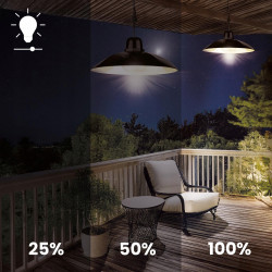 Двойная подвесная LED-люстра для сада – солнечный светильник Lumiled Atris, нейтральный белый свет 4000K, пульт, датчик сумерек, IP44