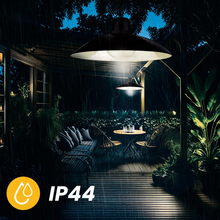 Двойная подвесная LED-люстра для сада – солнечный светильник Lumiled Atris, нейтральный белый свет 4000K, пульт, датчик сумерек, IP44
