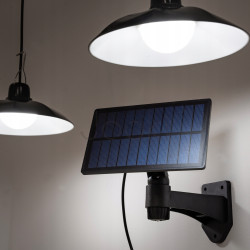Двойная подвесная LED-люстра для сада – солнечный светильник Lumiled Atris, нейтральный белый свет 4000K, пульт, датчик сумерек, IP44