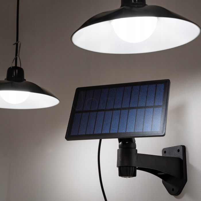 Двойная подвесная LED-люстра для сада – солнечный светильник Lumiled Atris, нейтральный белый свет 4000K, пульт, датчик сумерек, IP44