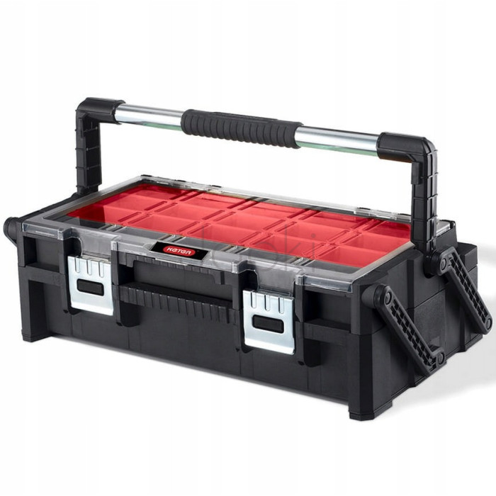 Ящик органайзер для инструментов консольный Keter Cantilever Pro 22″, 14л, 27 контейнеров