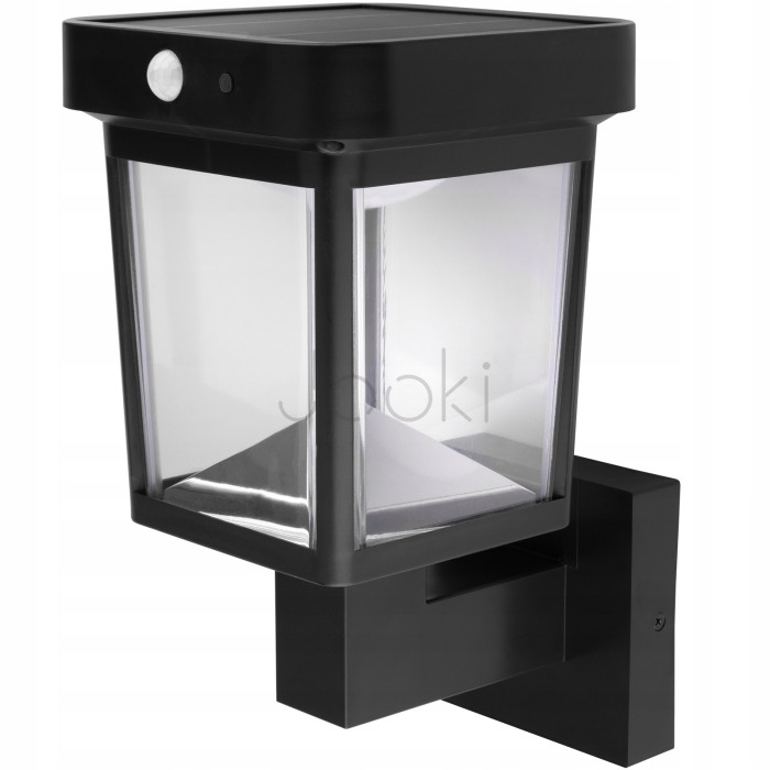 Сонячний настінний LED-світильник Lumiled Mulion з датчиком руху та сутінків — біле світло 4000 K, IP44, для входу, фасаду