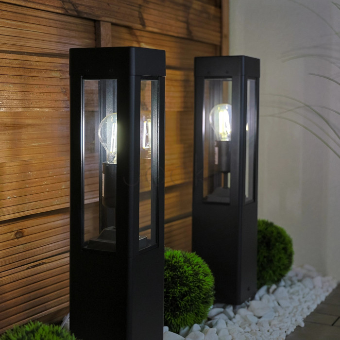 Садовий світильник-стовпчик Lumiled Tilia металевий — 50 см, E27, 230V, класичний стиль