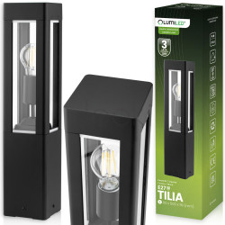 Садовий світильник-стовпчик Lumiled Tilia металевий — 50 см, E27, 230V, класичний стиль