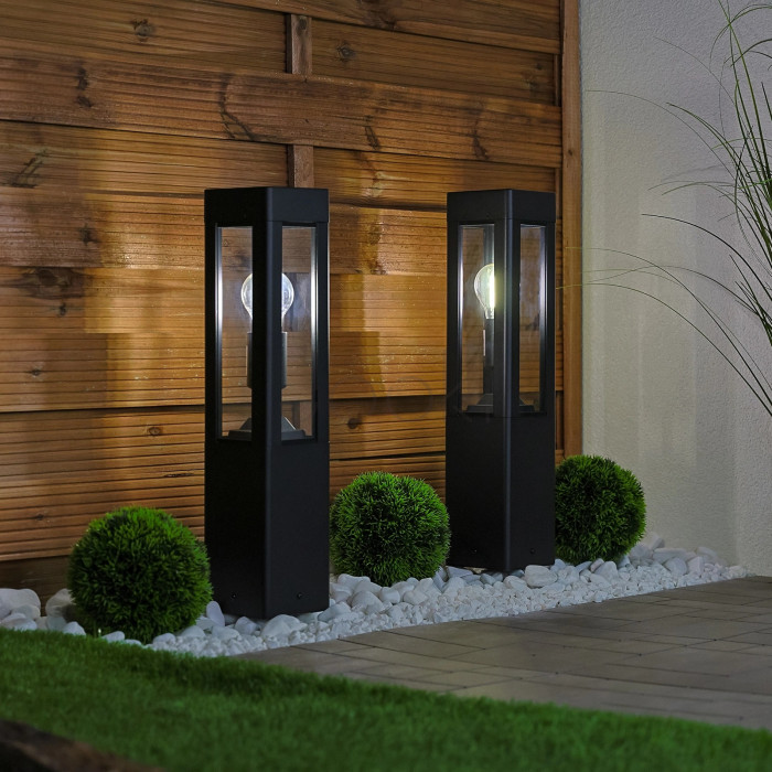 Садовий світильник-стовпчик Lumiled Tilia металевий — 50 см, E27, 230V, класичний стиль