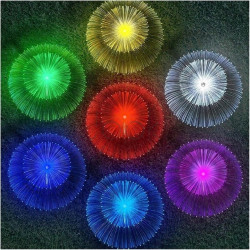 Садова сонячна LED-лампа «Медуза» - RGB, із датчиком сутінок, IP65, SuperLED