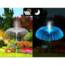 Садова сонячна LED-лампа «Медуза» - RGB, із датчиком сутінок, IP65, SuperLED