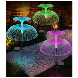 Садова сонячна LED-лампа «Медуза» - RGB, із датчиком сутінок, IP65, SuperLED