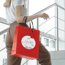 Подарочный пакет Jooki M красный