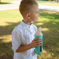 Термобутылка "Ecosapiens Kids" из экоматериала, бирюзовая 500 мл.