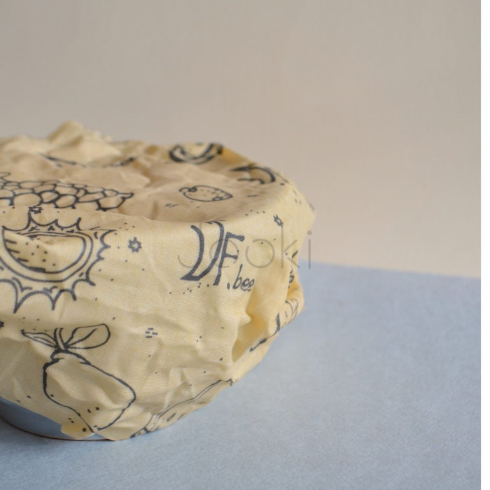 Многоразовая восковая обертка для продуктов размер "М" 25×25 см