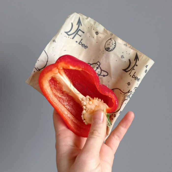 Многоразовая восковая обертка для продуктов размер "М" 25×25 см