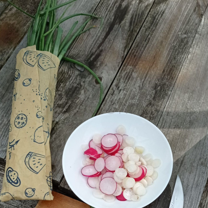 Многоразовая восковая обертка для продуктов размер "L" 35х35 см