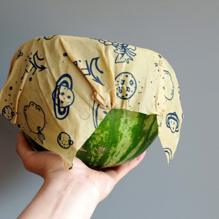 Многоразовая восковая обертка для продуктов размер "L" 35х35 см