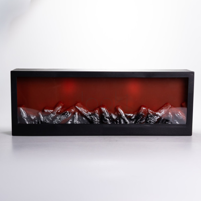 Камин декоративный с LED-подсветкой 60*10*20 см, черный Yiwu SP-26B Для комфорта каждый день 