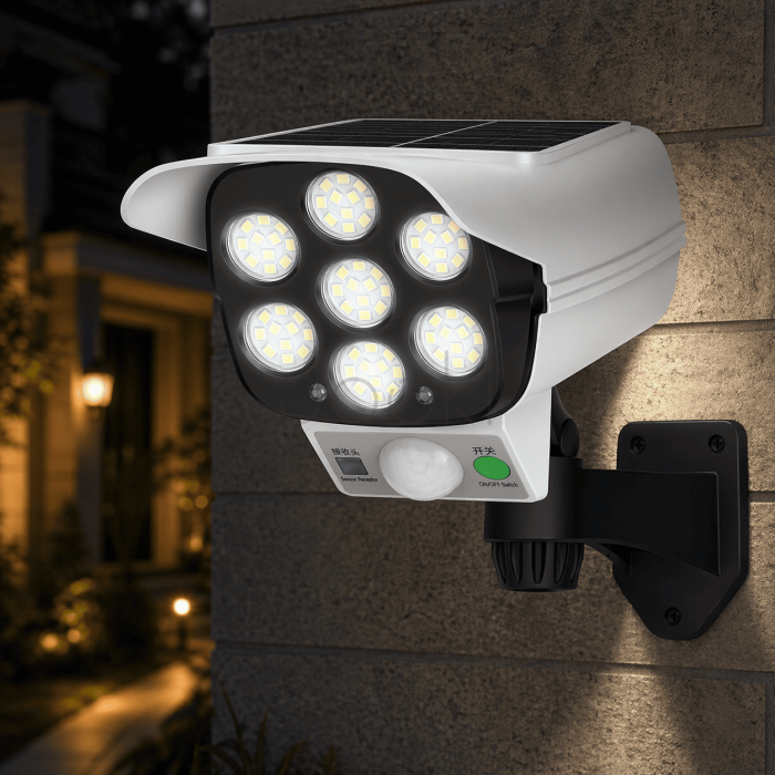 Уличный фонарь настенный 77 COB LED с датчиком движения и солнечной панелью автономная лампа для сада огорода HP-L-4  Jooki