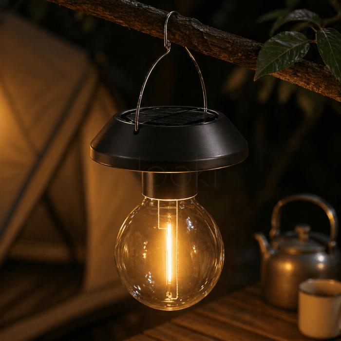 Вуличний світильник підвісний 1 COB LED із сонячною панеллю ліхтар туристичний для кемпінгу намету HP-L-20  Jooki