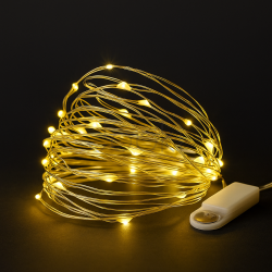 Гирлянда роса 10 метров USB на 100 led светодиодов капля белый провод желтая Проверенное качество Jooki