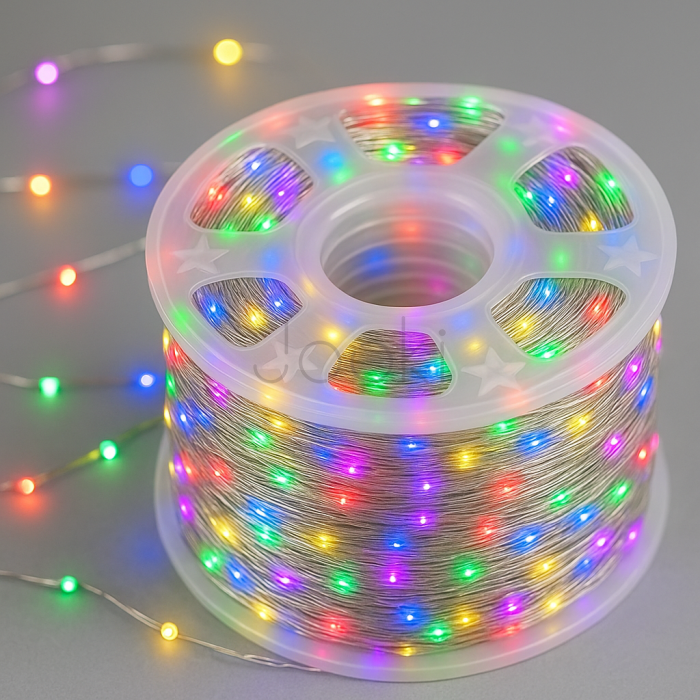 Гірлянда роса на пульті 200 метрів на 2000 led світлодіодів крапля на білому дроті мультиколор 2000L200MWML Зручність і стиль Jooki