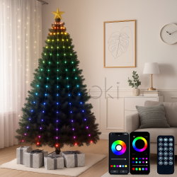 Умная гирлянда Smart 250 LED длина 2,5 м с управлением смартфона прозрачная, мультиколор