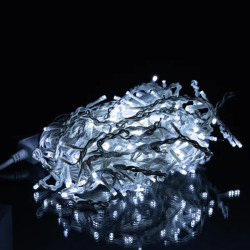 Уличная гирлянда бахрома 12 (м) 200 led светодиодов белая наружная белый провод Продумано до деталей 