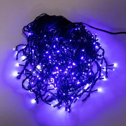 Уличная гирлянда бахрома 20 (м) 390 led светодиодов наружная голубая черный провод Продумано до деталей 