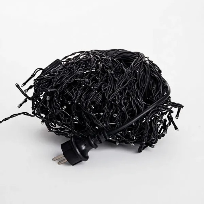 Уличная гирлянда бахрома 25 (м) 405 led светодиодов наружная мультиколор черный провод  Jooki