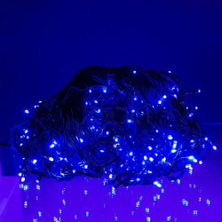 Уличная гирлянда бахрома 25 (м) 405 led светодиодов наружная голубая черный провод  Jooki