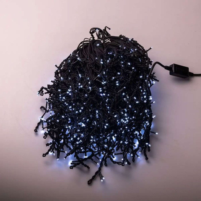 Уличная гирлянда бахрома 50 (м) 810 led светодиодов наружная белая черный провод Практическое решение Jooki
